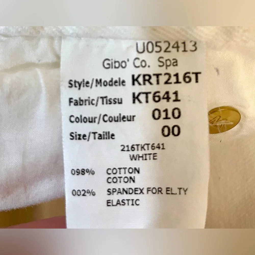 Made in Italy Y2K white ankle jeans gold hardware Michael Kors size 0 collection - Picture 6 of 14